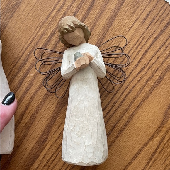 Willow Tree Angel Sculpture Set - Cream and Brown - Picture 5 of 7